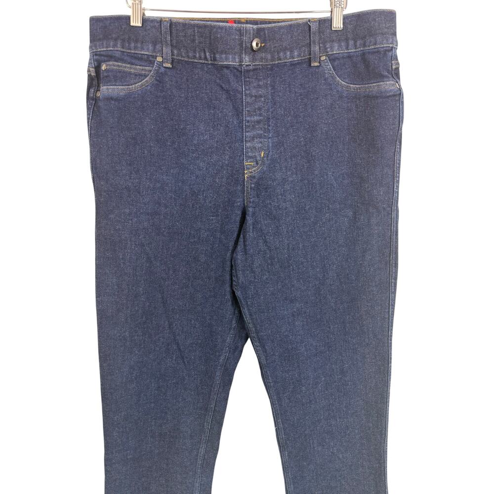 Spanx Spanxshape Pull-On Raw Indigo Straight Leg … - image 4